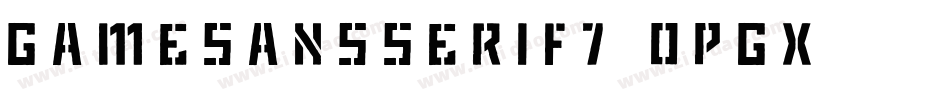 GameSansSerif7-oPGx字体转换