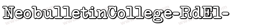 NeobulletinCollege-RdEl字体转换