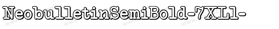 NeobulletinSemiBold-7XLl字体转换