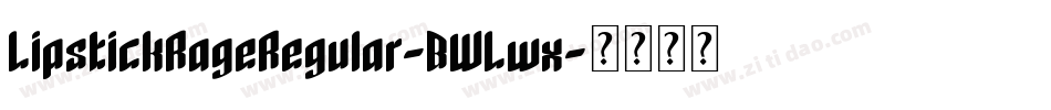LipstickRageRegular-BWLwx字体转换