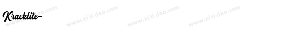 Kracklite字体转换