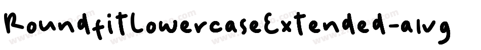 RoundfitLowercaseExtended-a1vg字体转换