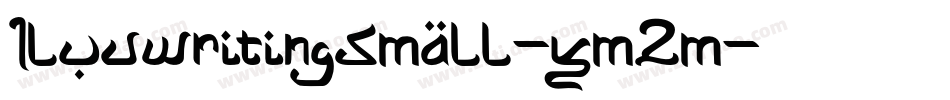 Iluvwritingsmall-ymZm字体转换
