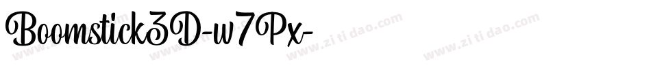 Boomstick3D-w7Px字体转换