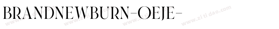 BrandNewBurn-OEJe字体转换