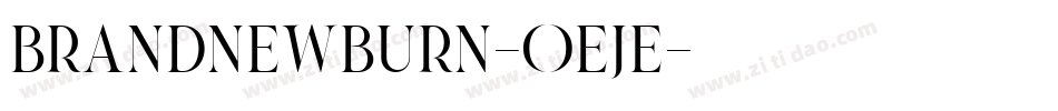 BrandNewBurn-OEJe字体转换