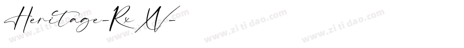 Heritage-RxXV字体转换