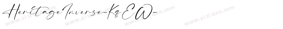 HeritageInverse-KqEW字体转换