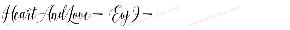 HeartAndLove-Eoj9字体转换
