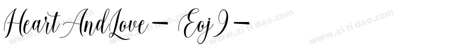 HeartAndLove-Eoj9字体转换