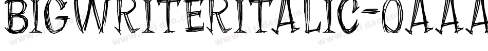 BigWriterItalic-oAAA字体转换