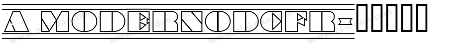 a_ModernoDcFr字体转换