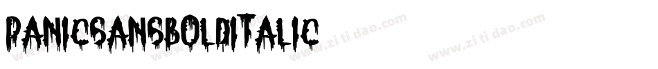 PanicSansBoldItalic-3字体转换
