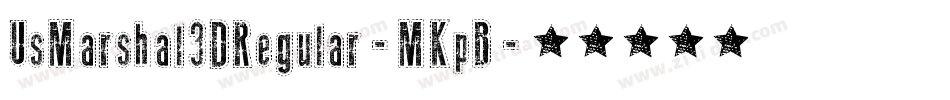UsMarshal3DRegular-MKpB字体转换
