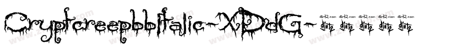 CryptcreepbbItalic-XDdG字体转换