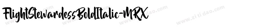 FlightStewardessBoldItalic-MRXv字体转换
