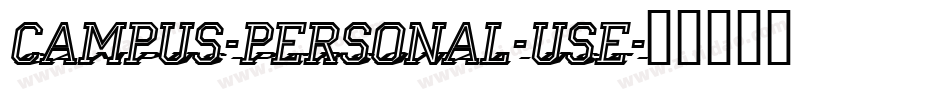 CAMPUS-PERSONAL-USE字体转换