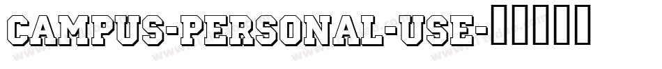 CAMPUS-PERSONAL-USE字体转换