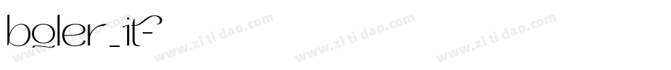 boler_it字体转换