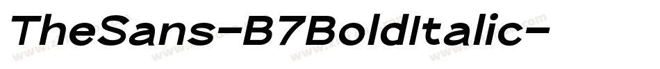 TheSans-B7BoldItalic字体转换