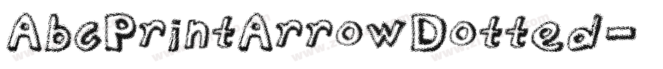 AbcPrintArrowDotted字体转换