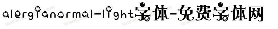 alergianormal-light字体字体转换