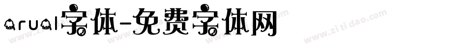 arual字体字体转换