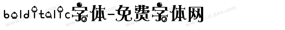 bolditalic字体字体转换