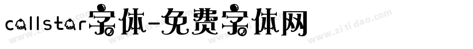 callstar字体字体转换