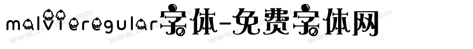 malvieregular字体字体转换