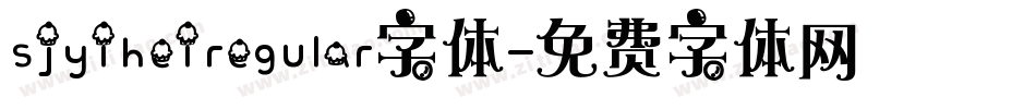 sjyiheiregular字体字体转换