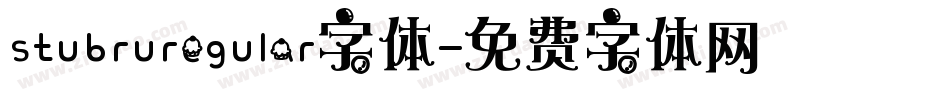 stubruregular字体字体转换