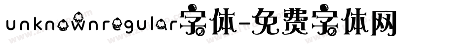 unknownregular字体字体转换
