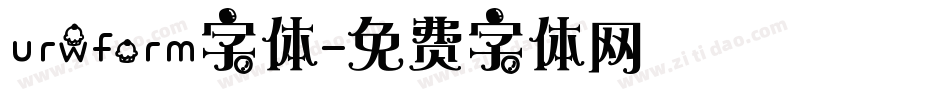 urwform字体字体转换