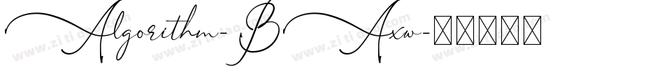 Algorithm-BAxw字体转换