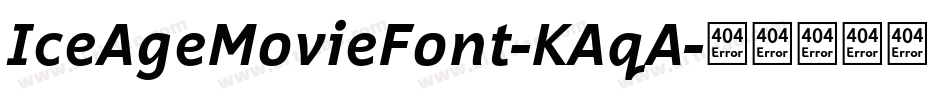 IceAgeMovieFont-KAqA字体转换