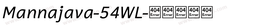 Mannajava-54WL字体转换