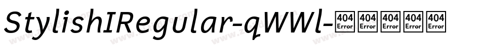 StylishIRegular-qWWl字体转换