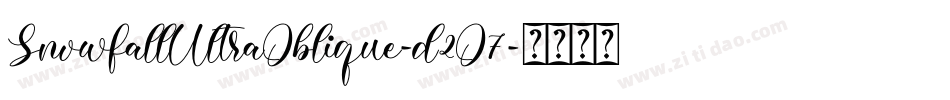 SnowfallUltraOblique-d2O7字体转换