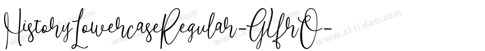 HistoryLowercaseRegular-GYrO字体转换