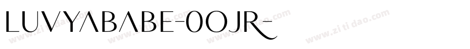 LuvyaBabe-0Ojr字体转换