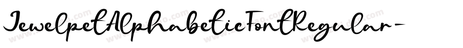 JewelpetAlphabeticFontRegular-35Gy字体转换