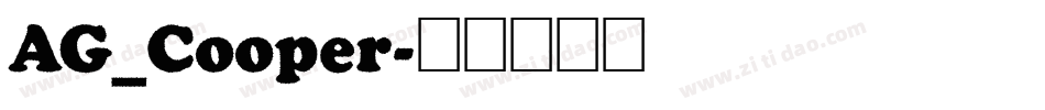 AG_Cooper字体转换