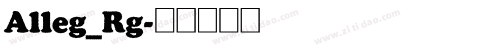 Alleg_Rg字体转换