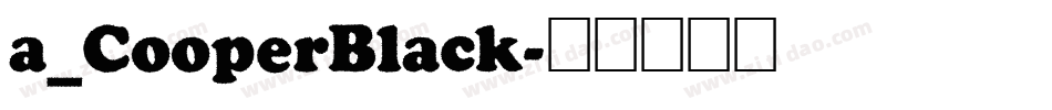 a_CooperBlack字体转换