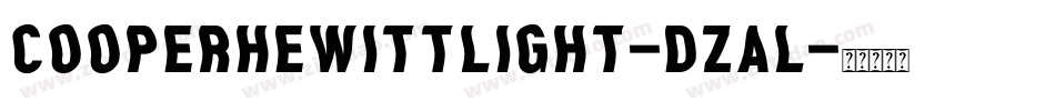 CooperhewittLight-dZAl字体转换