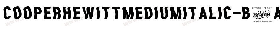 CooperhewittMediumitalic-B6Al字体转换
