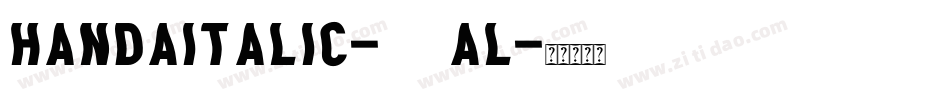 HandaItalic-37AL字体转换