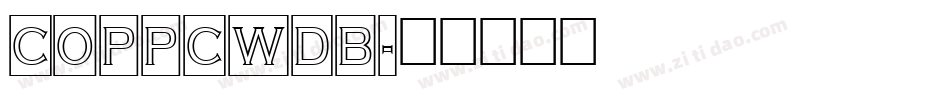 COPPCWDB字体转换