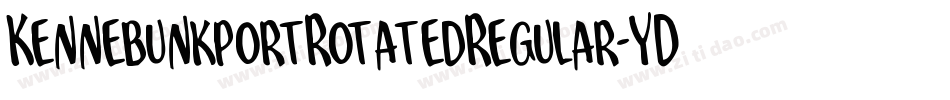 KennebunkportRotatedRegular-YDZ2字体转换